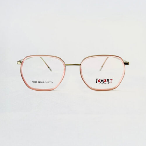 Pink Square Rimmed Eyeglasses for Men and Women